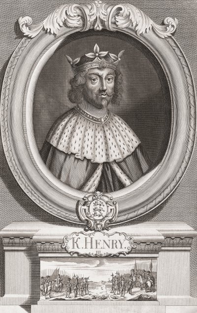 Henrik III, kung av England. Porträtt av Henry Roberts