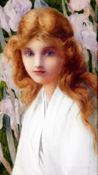 Iris, ca 1885 (tempera på krita) av Henry Ryland