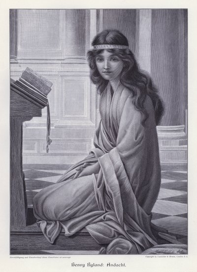 Bön (gravyr) av Henry Ryland