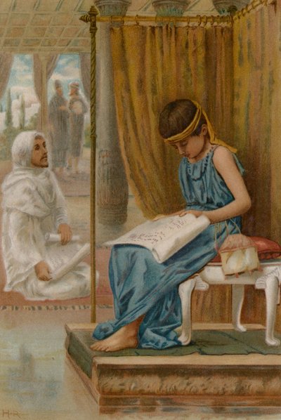 Den unge kungen Josiah (chromolitho) av Henry Ryland
