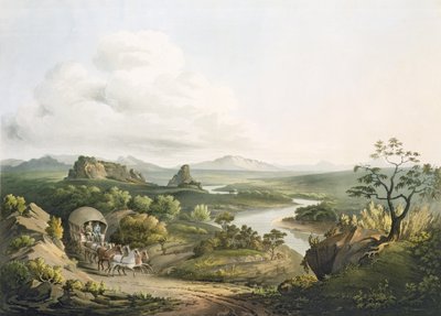 En vy nära Roode Sand Pass vid Kap det goda hoppet, graverad av J. Bluck (fl.1791-1831) 1809 (akvatint) av Henry Salt