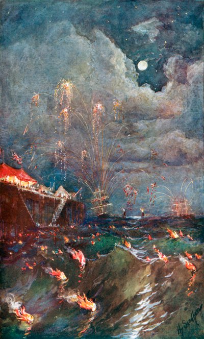 Bränningens belysning vid Madras av Henry Sandham