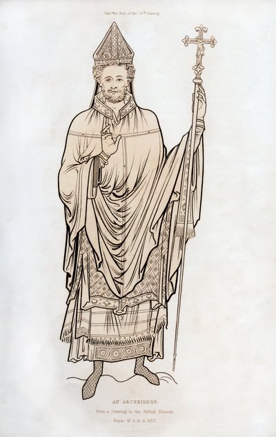 En ärkebiskop, sent 1100-tal, 1843. av Henry Shaw