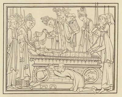 Begravning av Edward The Confessor, ungefär i mitten av 1200-talet av Henry Shaw