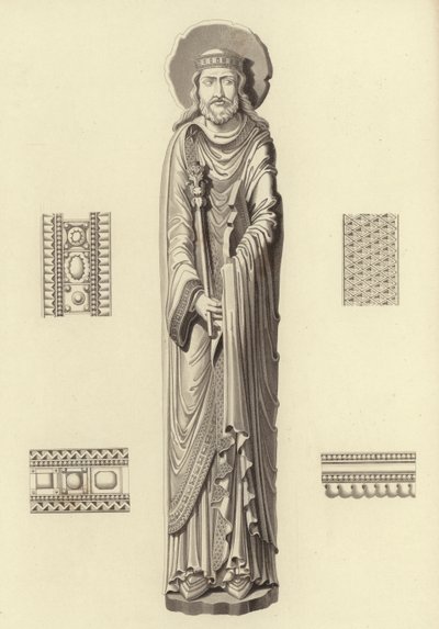 Clovis I, omkring 1100, från kyrkan Notre Dame De Corbeil av Henry Shaw