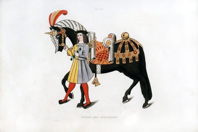 Häst och skötare, c1511, 1843. av Henry Shaw