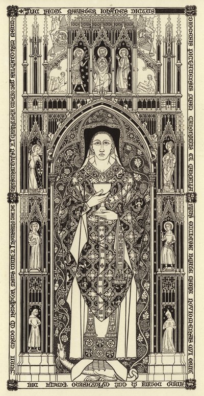 Inskuren platta, c 1350 av Henry Shaw