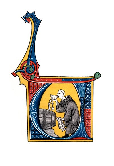 Inledande bokstav U, tidigt 1300-tal, 1843. av Henry Shaw