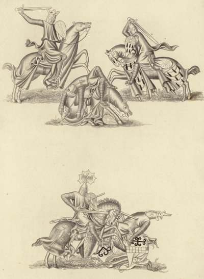 Riddare som slåss, omkring 1260 av Henry Shaw