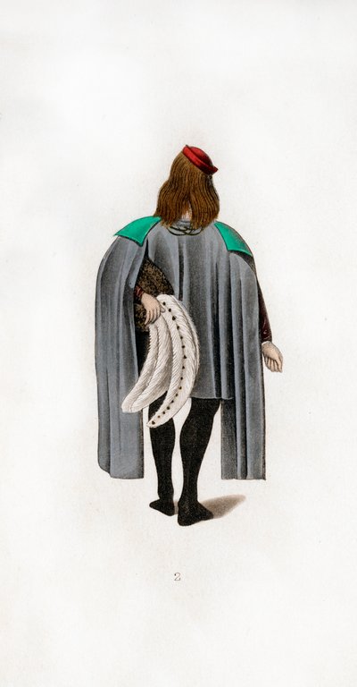 Mansklänning, c1480, 1843. av Henry Shaw