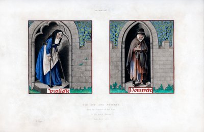 Ålderdom och fattigdom, c1480, 1843. av Henry Shaw