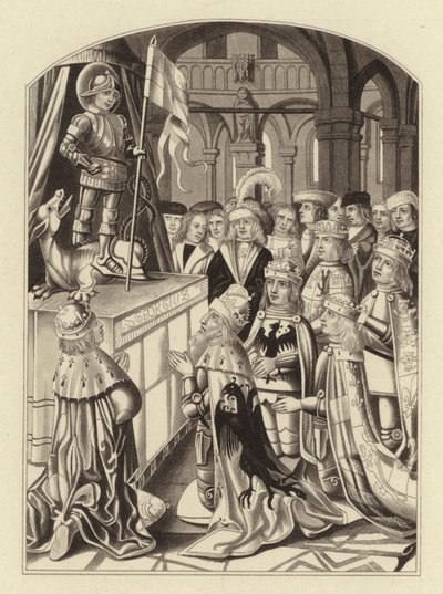 Europas suveräner dyrkar Saint George av Henry Shaw