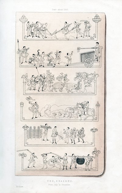 Årstiderna, c1050, 1843. av Henry Shaw