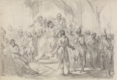 Stephen tog med fången till kejsarinnan Mathilda av Henry Singleton