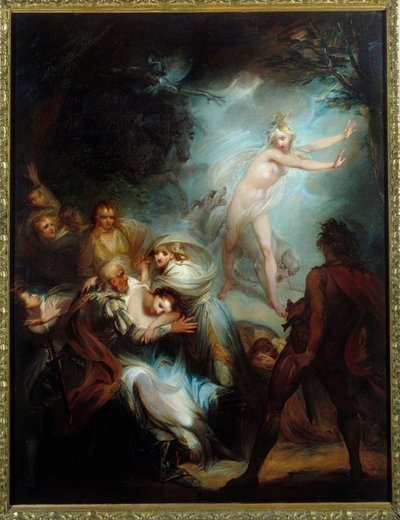 Den hemsökta skogen. Målning av Henry Singleton (1766 - 1839). av Henry Singleton
