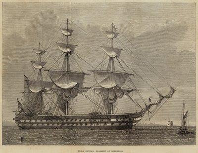 HMS Duncan, flaggskepp i Sheerness av Henry Spernon Tozer