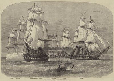 The Flying Squadron entering Plymouth Sound  av Henry Spernon Tozer