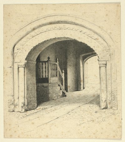 Archway som leder till Grammar School, Bristol av Henry Stacy Marks