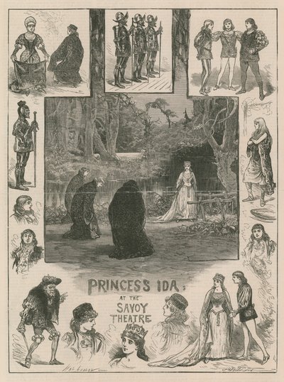 Prinsessan Ida på Savoy Theatre (gravyr) av Henry Stephen (b.1861 fl.1880 1925) Ludlow