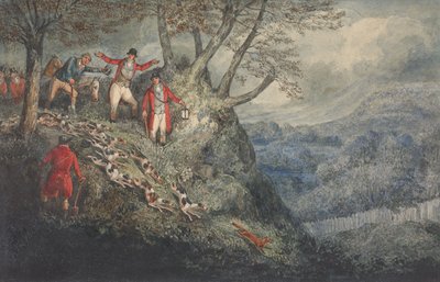 En illustration av C.J. Apperley (”Nimrod”), The Life of a Sportsman: ”En nattlig scen med Sir Thomas Mostyn” av Henry Thomas Alken