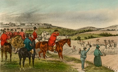 Mr Jorrocks telegraferar räven, 1838 av Henry Thomas Alken