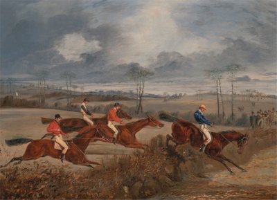 Scener från ett hinder: Tar en häck av Henry Thomas Alken