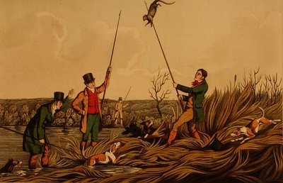 "Spearing The Otter", pub. av Thomas McLean av Henry Thomas Alken