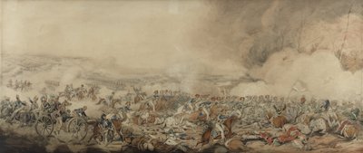 Slaget vid Waterloo, 18 juni 1815 (penna och wc på papper) av Henry Thomas Alken