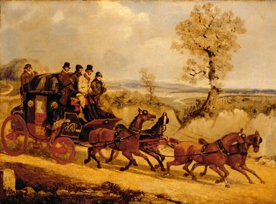 Dover Coach går utför av Henry Thomas Alken