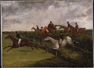 The Grand Leicestershire Steeplechase, 12 mars 1829: Symtom på nöd av Henry Thomas Alken