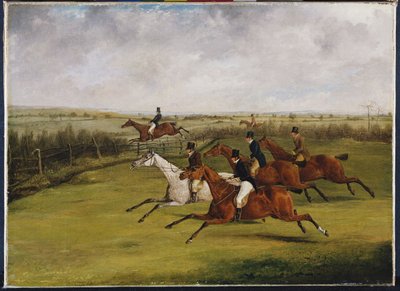 The Grand Leicestershire Steeplechase, 12 mars 1829: The Field Becomes Select av Henry Thomas Alken