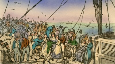 The Pleasures of a Margate Steam-paket, 1838 av Henry Thomas Alken