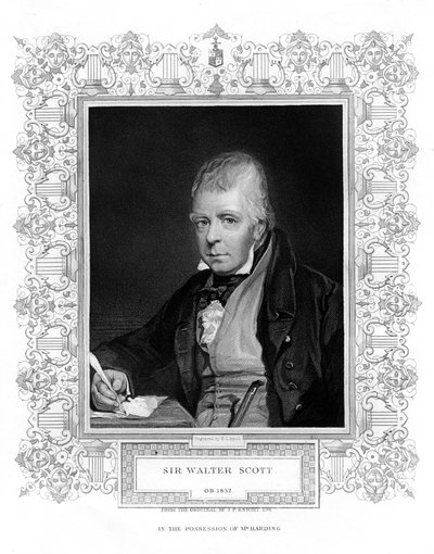 Sir Walter Scott, 1st Baronet, produktiv skotsk historisk romanförfattare och poet, 1800-talet av Henry Thomas Ryall
