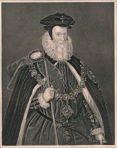 William Cecil, Lord Burghley., början av mitten av 1800-talet. av Henry Thomas Ryall