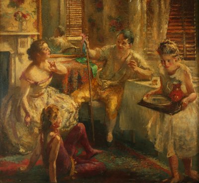 Promenerande spelare av Henry Tonks