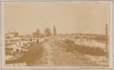 Chertsey sluss och bro av Henry W. Taunt