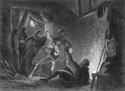 Earl of Desmonds död, från "The History of Ireland" av Thomas Wright, publicerad omkring 1854. av Henry Warren