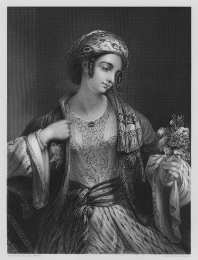 A Syrian Maid, från bilden i Vernon Gallery (gravyr) av Henry William (after) Pickersgill