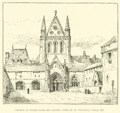Kyrkan Notre Dame des Champs, St Ignatius tid (gravyr) av Henry William Brewer