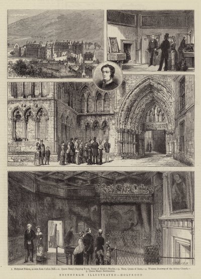 Edinburgh Illustrated, Holyrood av Henry William Brewer