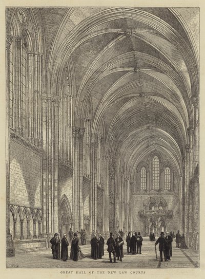 Stora salen i de nya domstolarna av Henry William Brewer