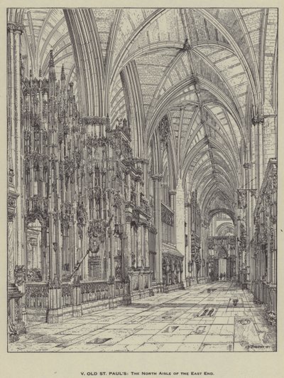 Old St Pauls, North Aisle of East End av Henry William Brewer