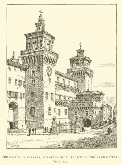 Slottet i Ferrara, tidigare Ducal Palace of Family D