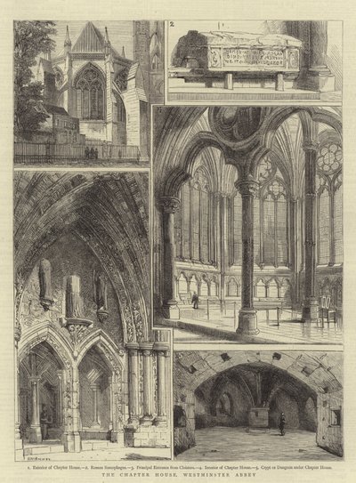 Kapitelsalen, Westminster Abbey av Henry William Brewer
