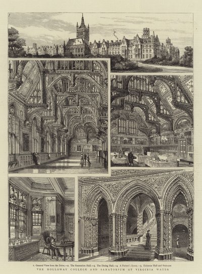 Holloway College och sanatorium i Virginia Water av Henry William Brewer