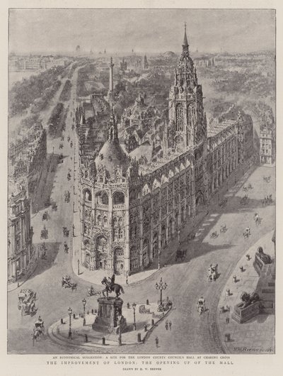 Förbättringen av London, öppnandet av köpcentret av Henry William Brewer