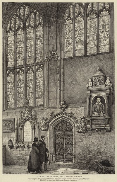 Utsikt i koret, Holy Trinity Church av Henry William Brewer