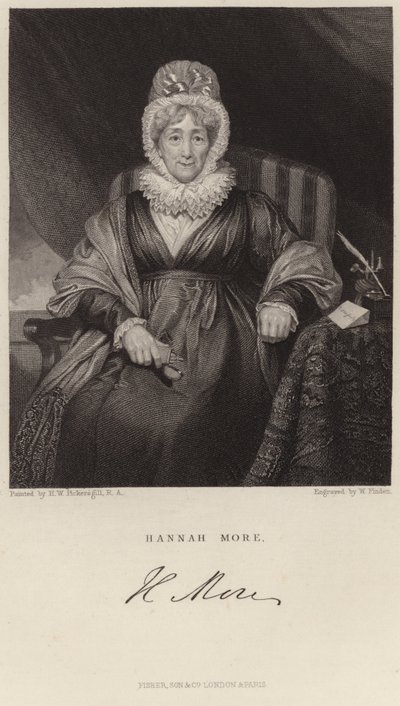 Porträtt av Hannah More av Henry William Pickersgill