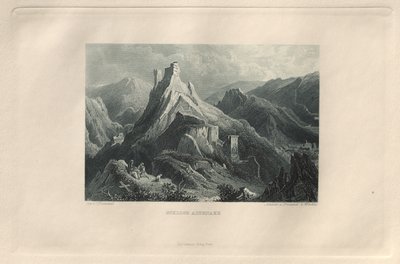Det pittoreska och romantiska Rheinland: Altenahr Castle, 1928. av Henry Winkles