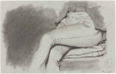 Studie av en sittande mans ben av Henry Wyatt